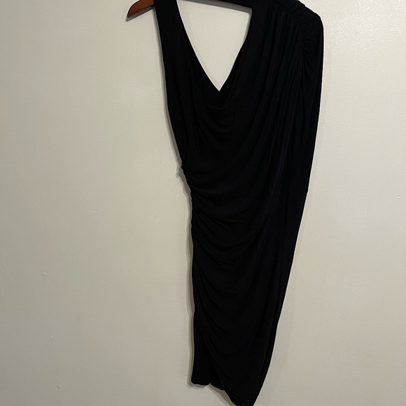 Mason Asymmetrical One Shoulder Black Dress - Picture 5 of 11